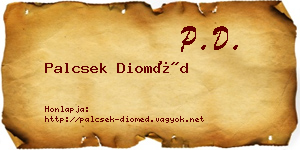 Palcsek Dioméd névjegykártya
